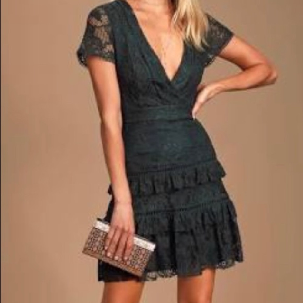 Lulus elegant forest green dress
